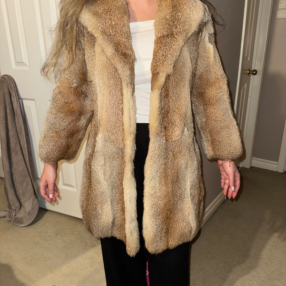 Women's Tan Mink Fur Coat